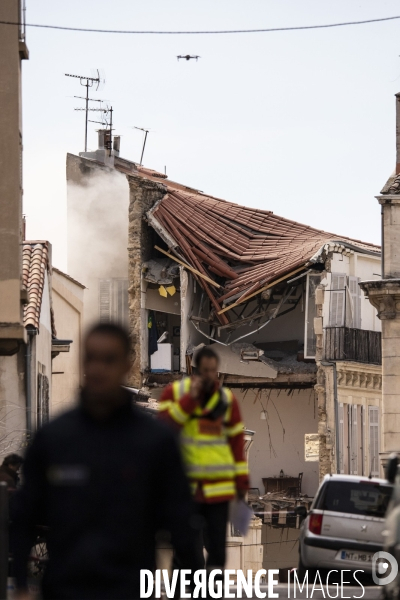 Effondrement d un immeuble de la rue de Tivoli à Marseille