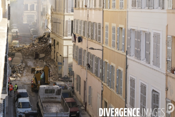 Marseille: Effondrement de la rue Tivoli