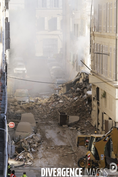 Marseille: Effondrement de la rue Tivoli