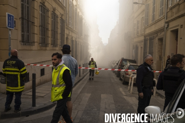 Marseille: Effondrement de la rue Tivoli