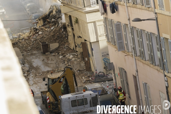 Marseille: Effondrement de la rue Tivoli