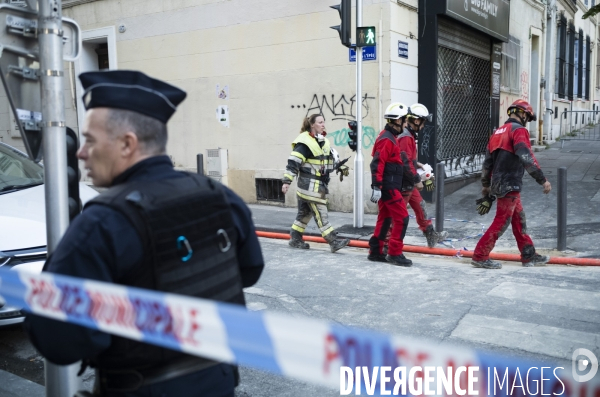 Marseille: Effondrement de la rue Tivoli