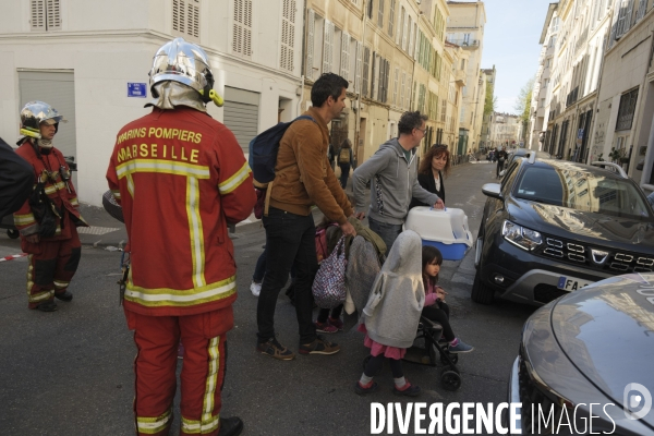 Marseille: Effondrement de la rue Tivoli