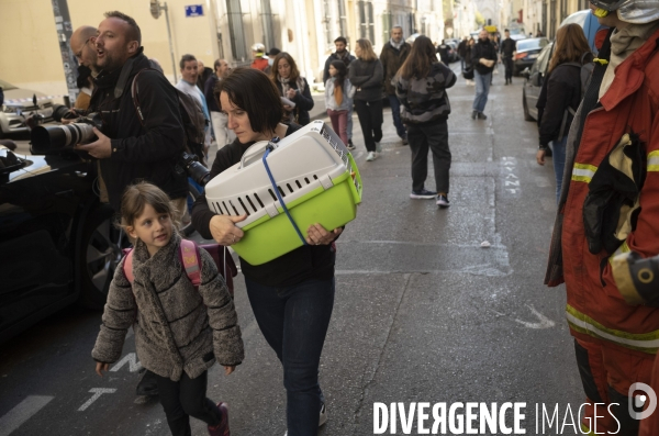 Marseille: Effondrement de la rue Tivoli