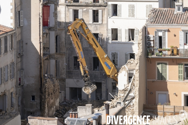 Marseille: Effondrement de la rue Tivoli