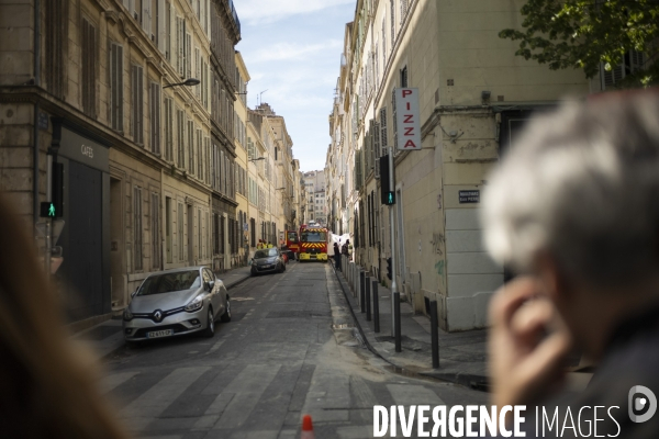 Marseille: Effondrement de la rue Tivoli