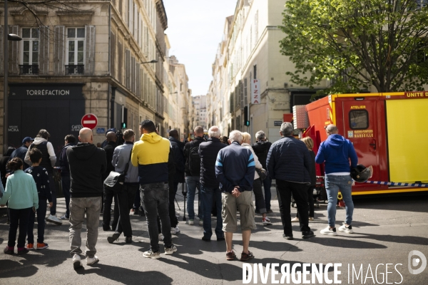 Marseille: Effondrement de la rue Tivoli