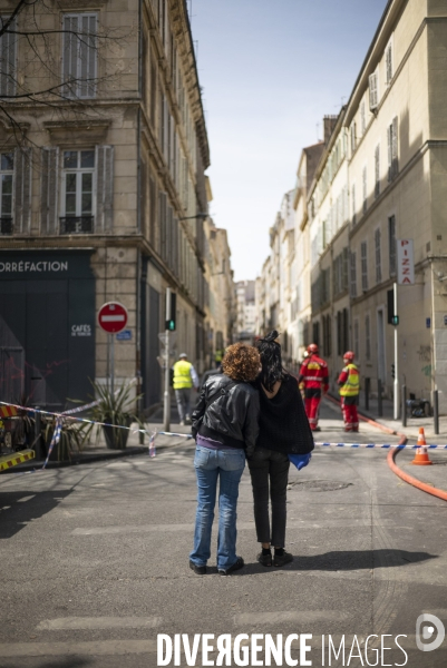 Marseille: Effondrement de la rue Tivoli