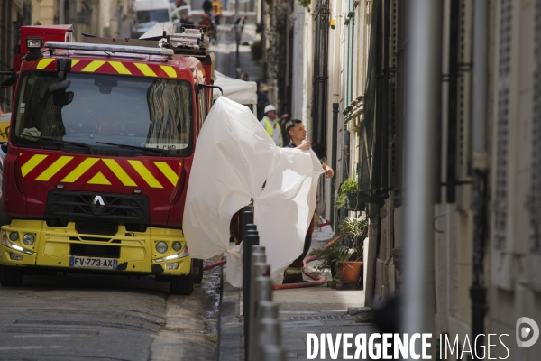 Marseille: Effondrement de la rue Tivoli