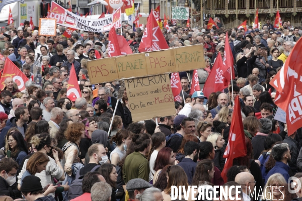 Bordeaux, 9 ème manifestation contre la réforme des retraites.