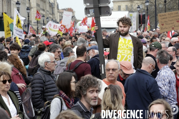 Bordeaux, 9 ème manifestation contre la réforme des retraites.