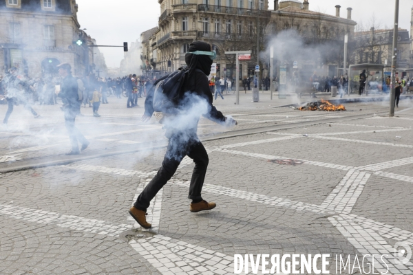 Bordeaux, 9 ème manifestation contre la réforme des retraites.