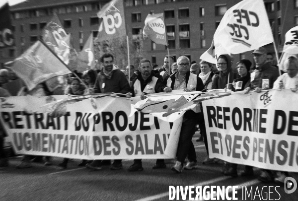 Toulouse : 12eme journee de mobilisation contre la reforme des retraites