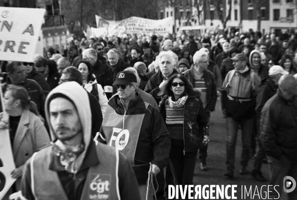 Toulouse : 12eme journee de mobilisation contre la reforme des retraites