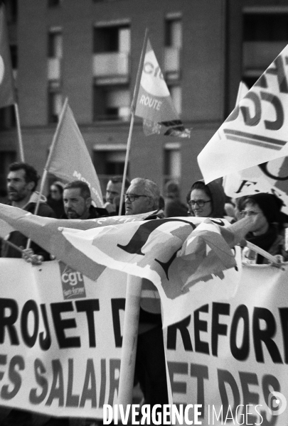 Toulouse : 12eme journee de mobilisation contre la reforme des retraites