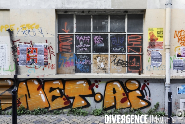 Tags et graffitis pendant les manifestations contre la réforme des retraites.