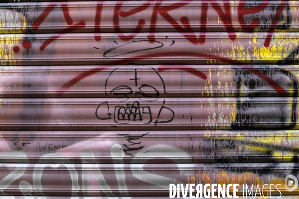 Tags et graffitis pendant les manifestations contre la réforme des retraites.