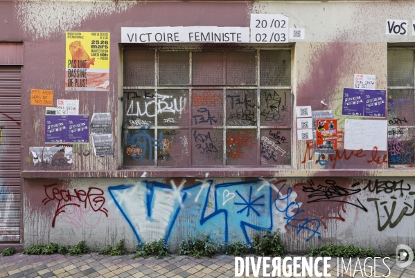 Tags et graffitis pendant les manifestations contre la réforme des retraites.