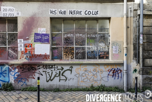 Tags et graffitis pendant les manifestations contre la réforme des retraites.