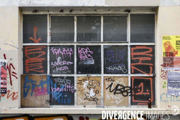 Tags et graffitis pendant les manifestations contre la réforme des retraites.