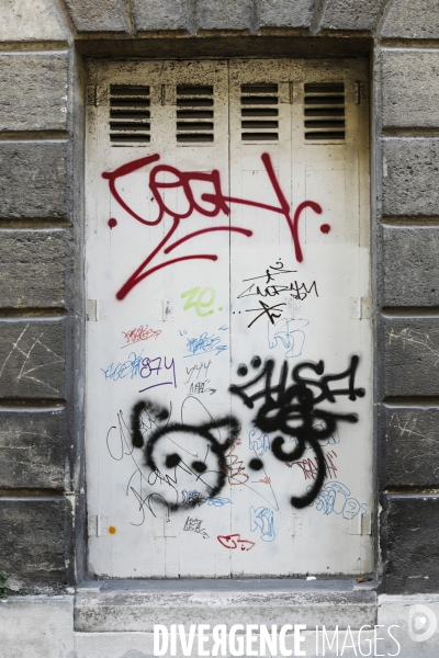 Tags et graffitis pendant les manifestations contre la réforme des retraites.