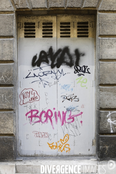 Tags et graffitis pendant les manifestations contre la réforme des retraites.