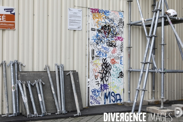 Tags et graffitis pendant les manifestations contre la réforme des retraites.