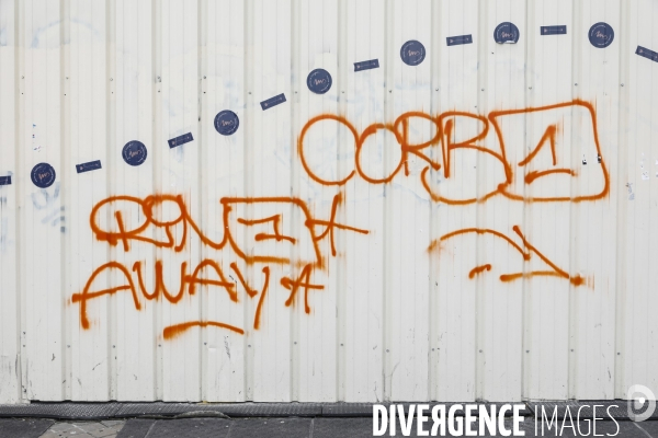 Tags et graffitis pendant les manifestations contre la réforme des retraites.