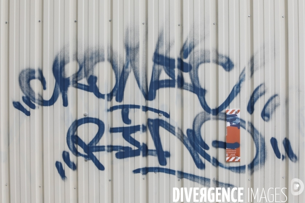 Tags et graffitis pendant les manifestations contre la réforme des retraites.