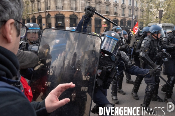 Manifestation contre la réforme des retraites.