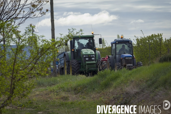 Guerre de l eau: Premiere manifestation agricole