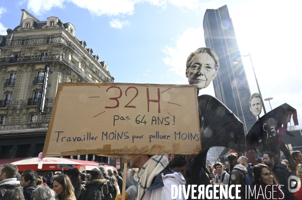 MANIFESTATION CONTRE LA REFORME DES RETRAITES, Paris. 11e journée de mobilisation, le 6/04/2023