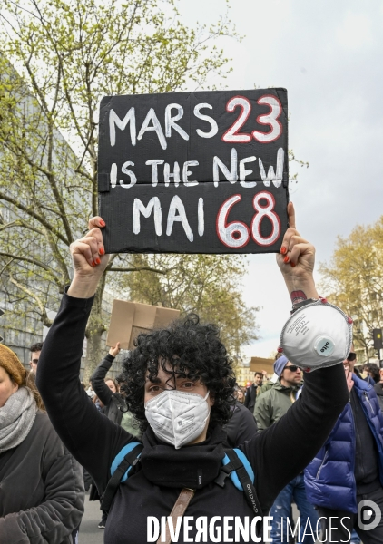 MANIFESTATION CONTRE LA REFORME DES RETRAITES, Paris. 11e journée de mobilisation, le 6/04/2023