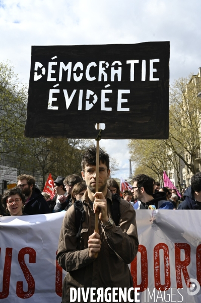 MANIFESTATION CONTRE LA REFORME DES RETRAITES, Paris. 11e journée de mobilisation, le 6/04/2023