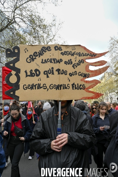 MANIFESTATION CONTRE LA REFORME DES RETRAITES, Paris. 11e journée de mobilisation, le 6/04/2023