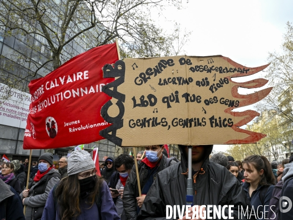 MANIFESTATION CONTRE LA REFORME DES RETRAITES, Paris. 11e journée de mobilisation, le 6/04/2023