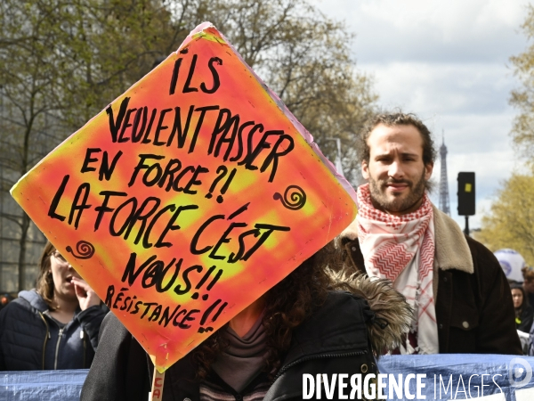 MANIFESTATION CONTRE LA REFORME DES RETRAITES, Paris. 11e journée de mobilisation, le 6/04/2023