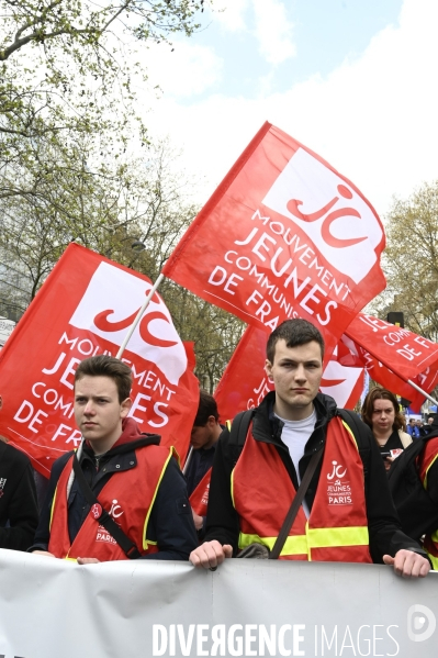 MANIFESTATION CONTRE LA REFORME DES RETRAITES, Paris. 11e journée de mobilisation, le 6/04/2023