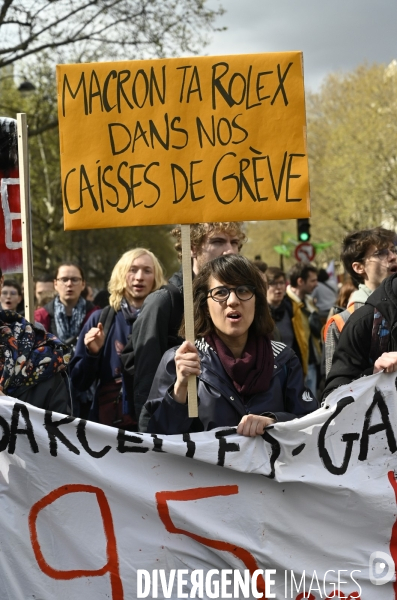 MANIFESTATION CONTRE LA REFORME DES RETRAITES, Paris. 11e journée de mobilisation, le 6/04/2023