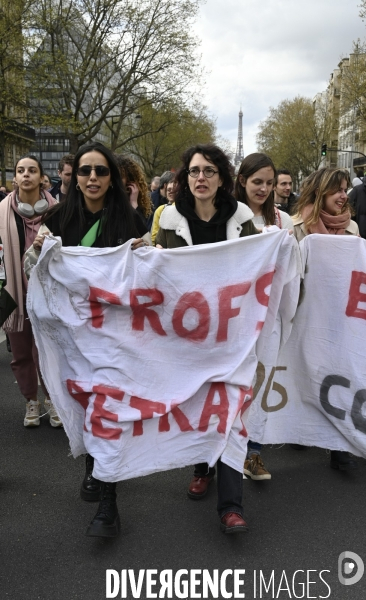 MANIFESTATION CONTRE LA REFORME DES RETRAITES, Paris. 11e journée de mobilisation, le 6/04/2023