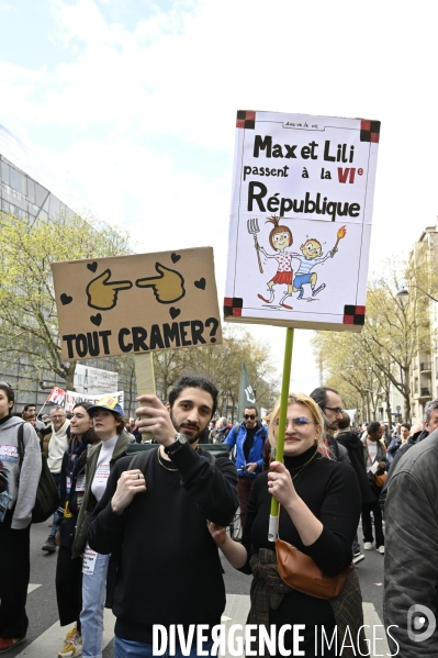 MANIFESTATION CONTRE LA REFORME DES RETRAITES, Paris. 11e journée de mobilisation, le 6/04/2023