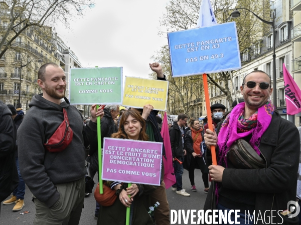 MANIFESTATION CONTRE LA REFORME DES RETRAITES, Paris. 11e journée de mobilisation, le 6/04/2023