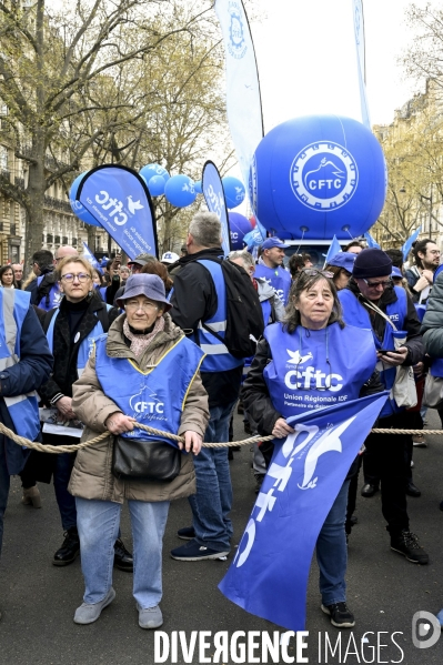 MANIFESTATION CONTRE LA REFORME DES RETRAITES, Paris. 11e journée de mobilisation, le 6/04/2023