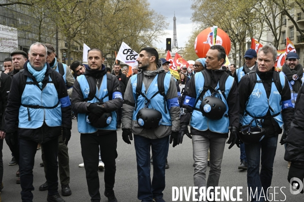 MANIFESTATION CONTRE LA REFORME DES RETRAITES, Paris. 11e journée de mobilisation, le 6/04/2023