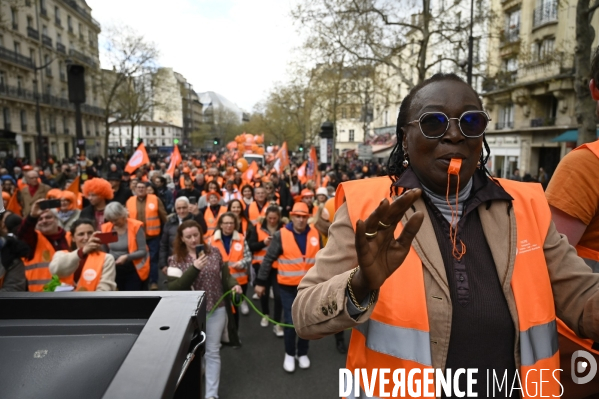 MANIFESTATION CONTRE LA REFORME DES RETRAITES, Paris. 11e journée de mobilisation, le 6/04/2023