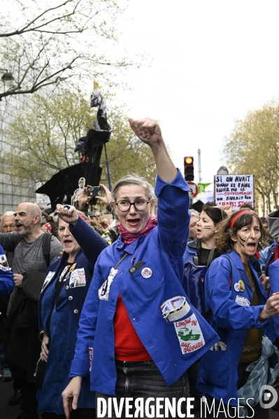 MANIFESTATION CONTRE LA REFORME DES RETRAITES, Paris. 11e journée de mobilisation, le 6/04/2023