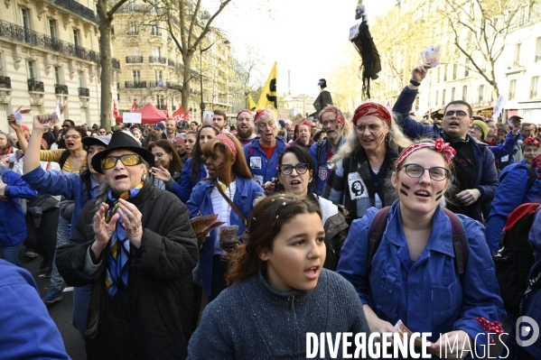 MANIFESTATION CONTRE LA REFORME DES RETRAITES, Paris. 11e journée de mobilisation, le 6/04/2023