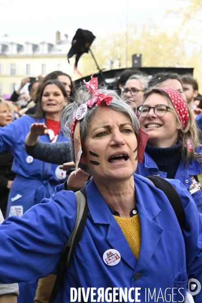 MANIFESTATION CONTRE LA REFORME DES RETRAITES, Paris. 11e journée de mobilisation, le 6/04/2023