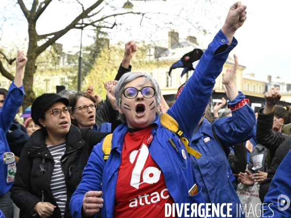 MANIFESTATION CONTRE LA REFORME DES RETRAITES, Paris. 11e journée de mobilisation, le 6/04/2023