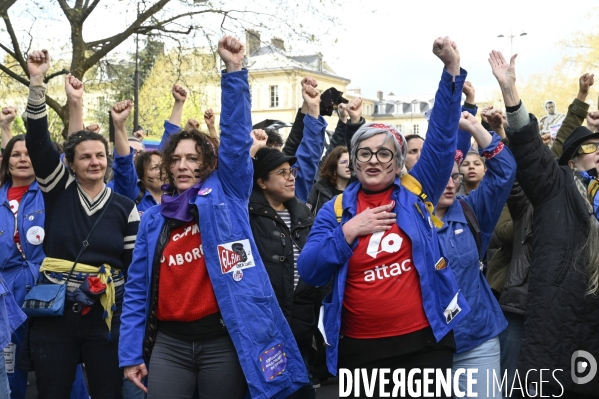 MANIFESTATION CONTRE LA REFORME DES RETRAITES, Paris. 11e journée de mobilisation, le 6/04/2023